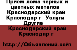 Приём лома черных и цветных металов - Краснодарский край, Краснодар г. Услуги » Другие   . Краснодарский край,Краснодар г.